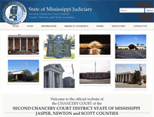 Tablet Screenshot of 2ndchancerycourtdistrictms.org